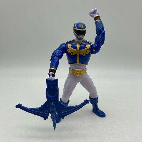 Mighty Morphin Power Rangers Megaforce Battle Blue 6" Figure 2012 Bandai Comp - Picture 1 of 12